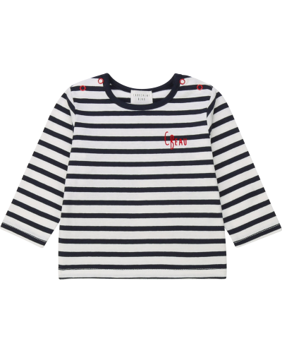 Baby Long Sleeve T-shirt Off White Navy