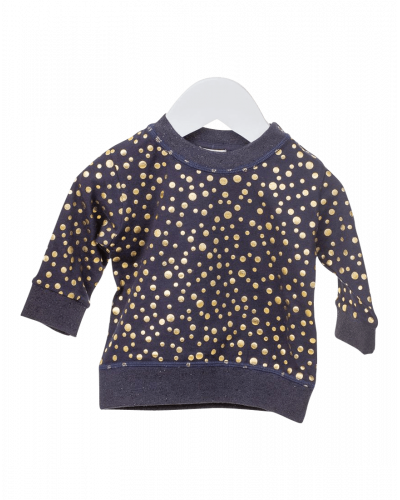 Bluse Navy Gold Dots